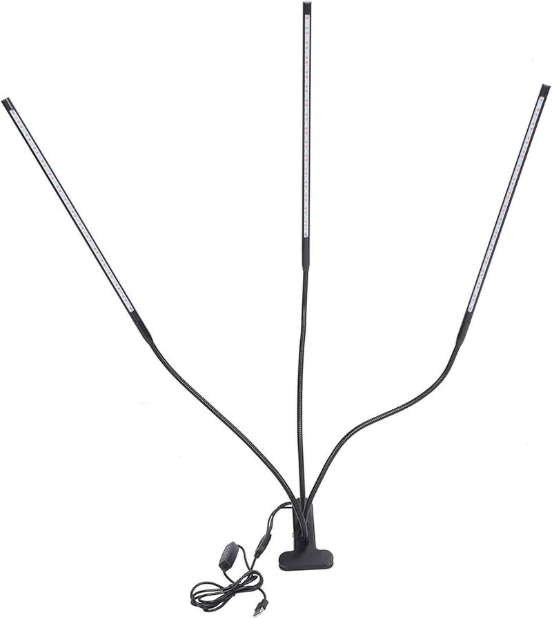 LED Grow Light 3 Head 30W with Timer 3 9 12H Dimming for Indoor Succulent Growth - Image 2